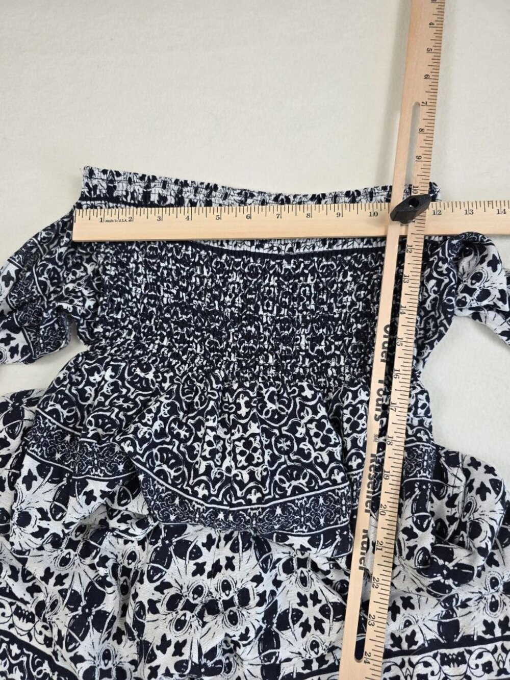 Audrey Parks By Francescas Small Smocked Strapless Floral Boho Jumpsuit - Picture 6 of 6